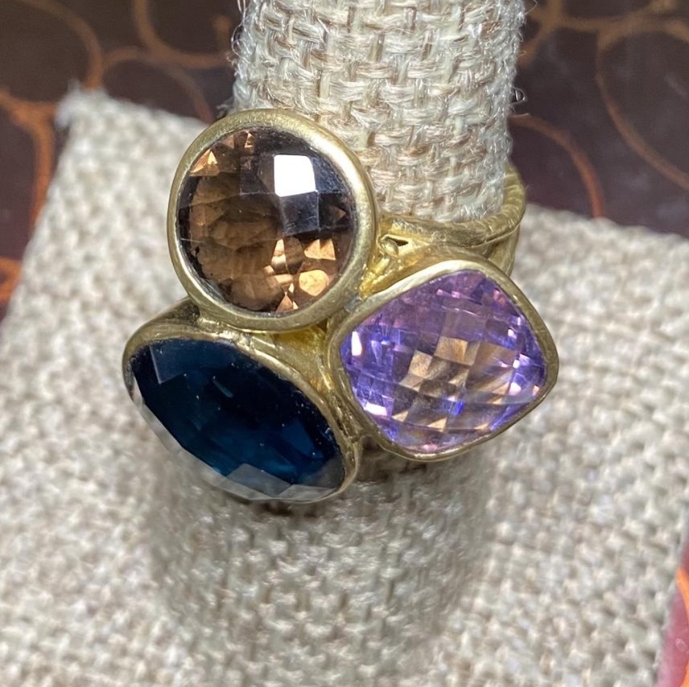Brass & Gemstone Ring